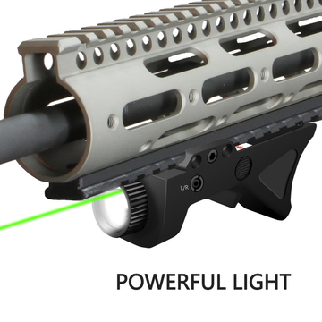 520nm Tactical Green Laser Beam Picatinny Mount 800 Lumens Flashlight