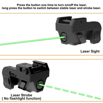 Tactical Small Green Laser Sight Picatinny Rail IPX5 Laser Sight Airsoft