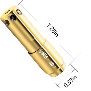 Brass Bore Sight 9mm 520nm Green Laser Boresighter With 12 Batteries