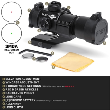 Waterproof Red And Green Dot Sight Adjustable Airsoft Gun Sight