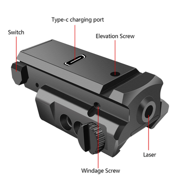 Lightweight Airsoft Gun Lasers Compact Pistol Laser Picatinny