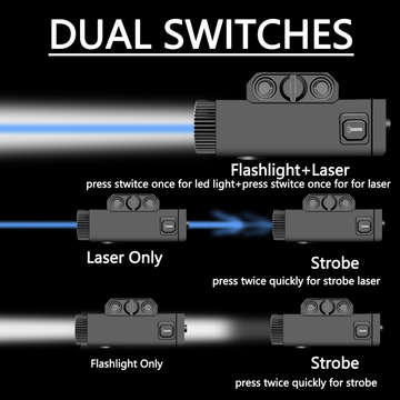 IPX4 Pistol Laser Blue 450nm Picatinny Rail Mount Laser Sights Shockproof