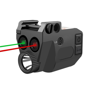 Red / Green Laser Flashlight Combo Handgun 650nm / 520nm Wavelength