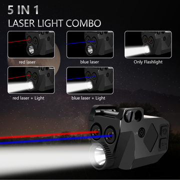 Blue Red Laser Beam Waterproof Class IIIA 500 Lumens With Weaponlight