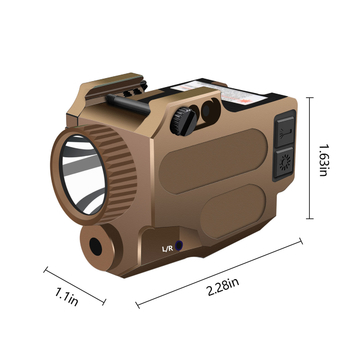 500 Lumens Gun Laser Flashlight Combo 405nm Blue Laser Beam For Pistol