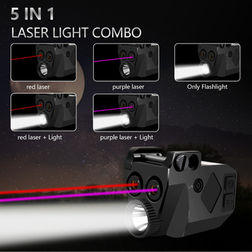 Weaponlight Gun Laser Light Beam Visible 500 Lumens Red Purple Laser