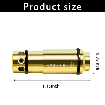 Training Laser Cartridge 9MM Caliber Brass Red Laser 650nm Wavelength