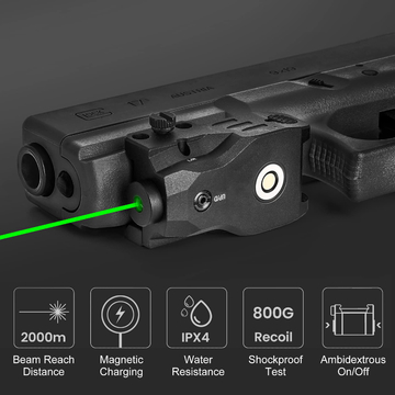 520nm Green Dot Sight For Pistol / Rifle Shockproof IIIA Class