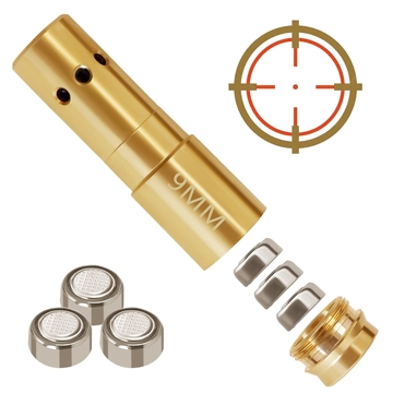 Brass 9mm Pistol Laser Bore Sight Red Dot Boresighter Rem Gauge