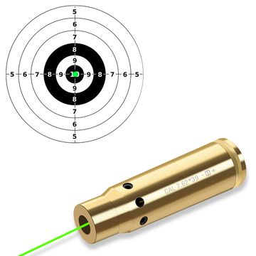 Rifle Bullet 7.62x39 Laser Bore Sight Green 520nm Wavelength