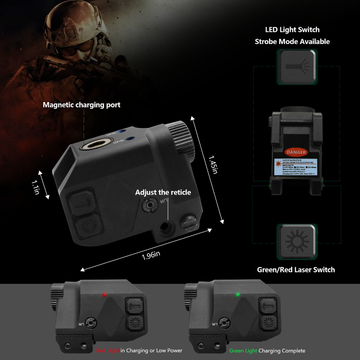 Shotgun Laser Sight Purple and Green Laser Light Combo 500 Lumens