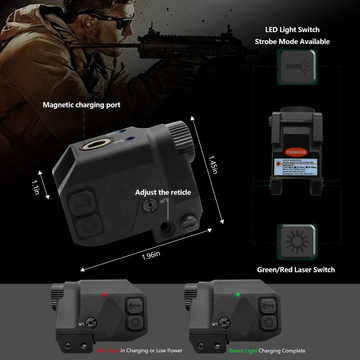 Shotgun Laser Sight 500 Lumens 520nm / 650nmRed Green Laser Sights Beams