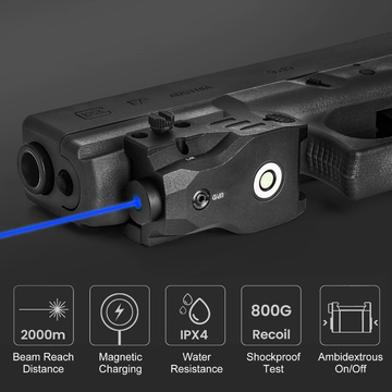 IPX4 Low Profile Laser Sight 450nm Tactical Blue Laser Sight ODM