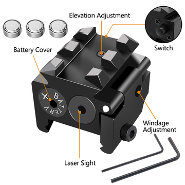 OEM / ODM Mini Red Shotgun Laser Sight With Picatinny Rail Mount