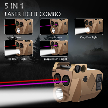 2000m - 2500m Shotgun Laser Sight Red Purple Light Laser Sight Combo 500 Lumens